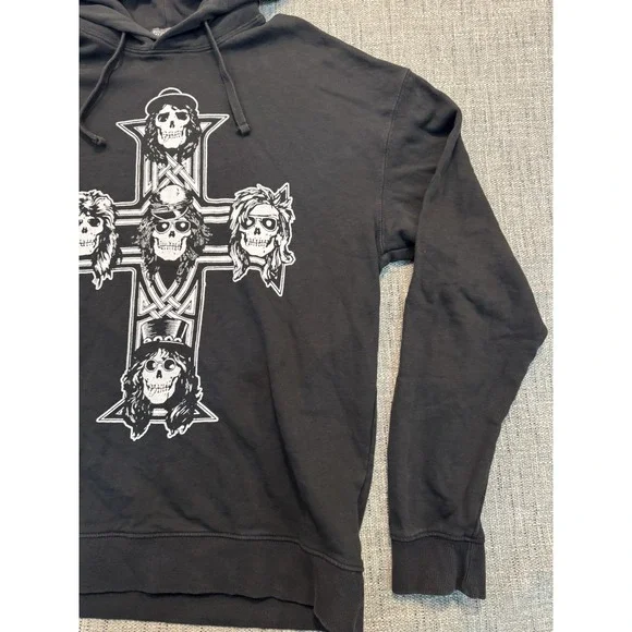 Guns N Roses Hoodie Used Black Sz: Med H&M, Slash, Axle‎ Rose, Supreme style - Picture 10 of 16